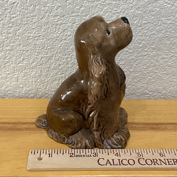 Vintage Signed P. Paolucci Ceramic Brown Cocker Spaniel Dog 6” Figurine - Picture 7 of 15